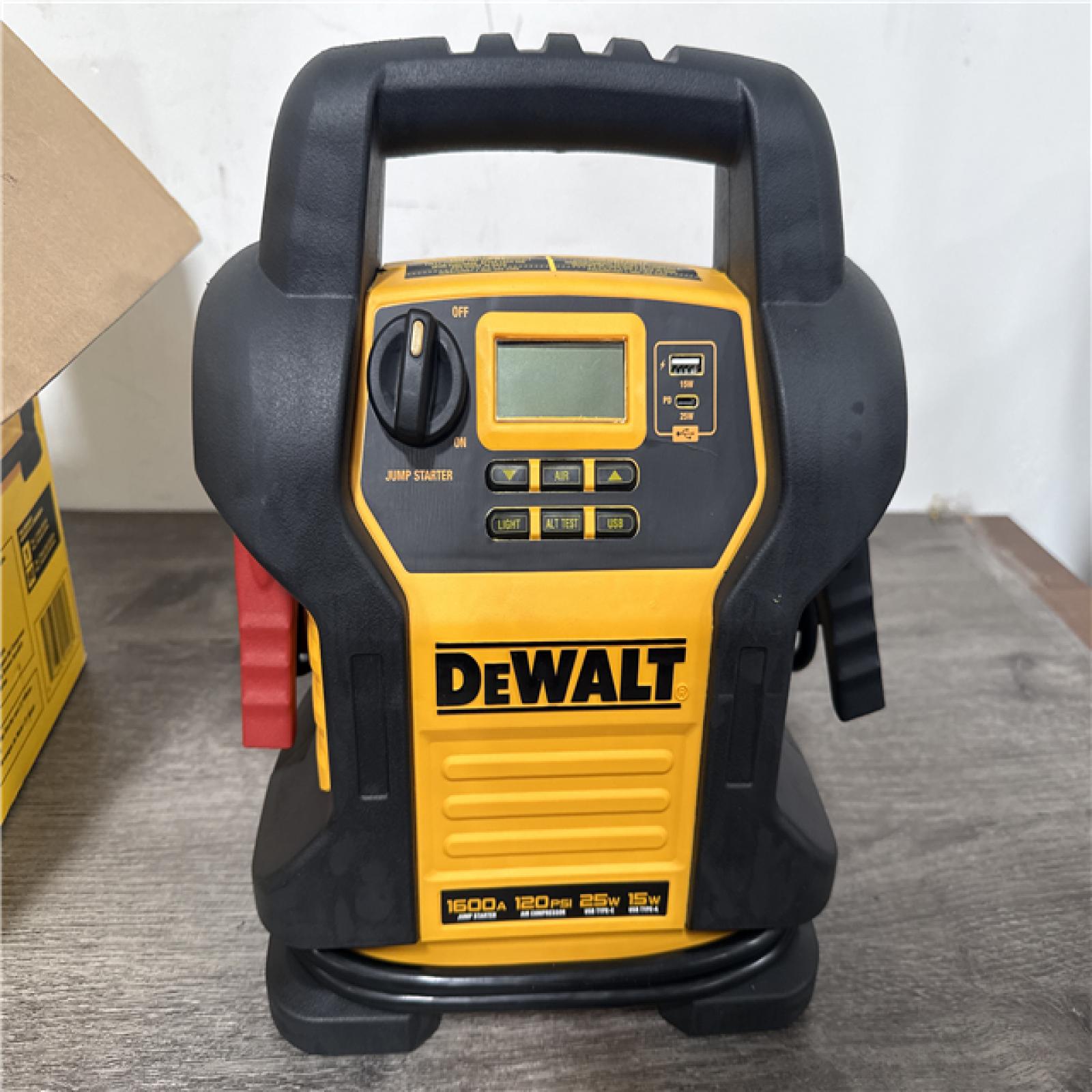 CALIFORNIA LIKE NEW DEWALT PORTABLE JUMP STARTER/INFLATOR