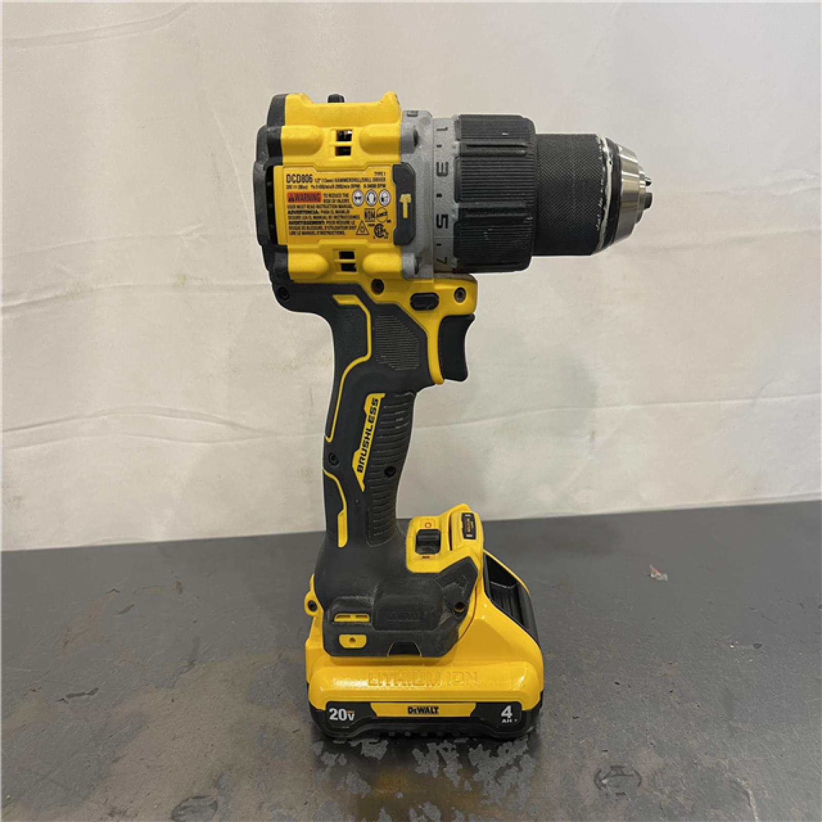 AS-IS - DEWALT 20V MAX* XR Brushless Cordless 1/2 Hammer Drill Kit