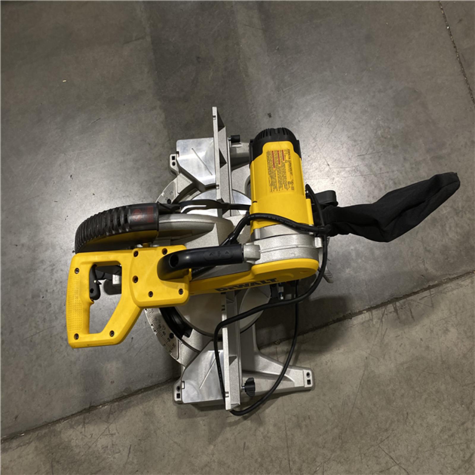 Dallas Location - As-Is 	AS-IS - DeWalt 15 Amp Corded 12 in. Compound Double Bevel Miter Saw