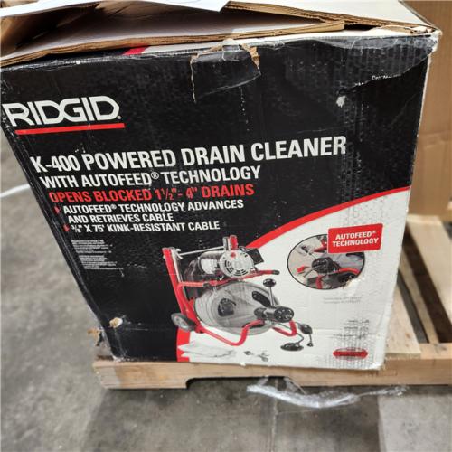 Dallas Location - As-Is RIDGID K-400 AutoFeed Drain Cleaning Snake Auger