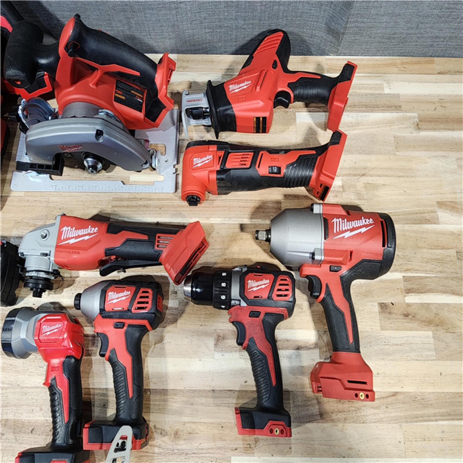 HOUSTON LOCATION - AS-IS Milwaukee 18-Volt Lithium-Ion Cordless (9-Tool) Combo Kit