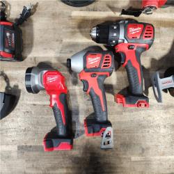 HOUSTON LOCATION - AS-IS Milwaukee M18 18-Volt Lithium-Ion Cordless Combo Kit 7-Tool with 2-Batteries, Charger and Tool Bag