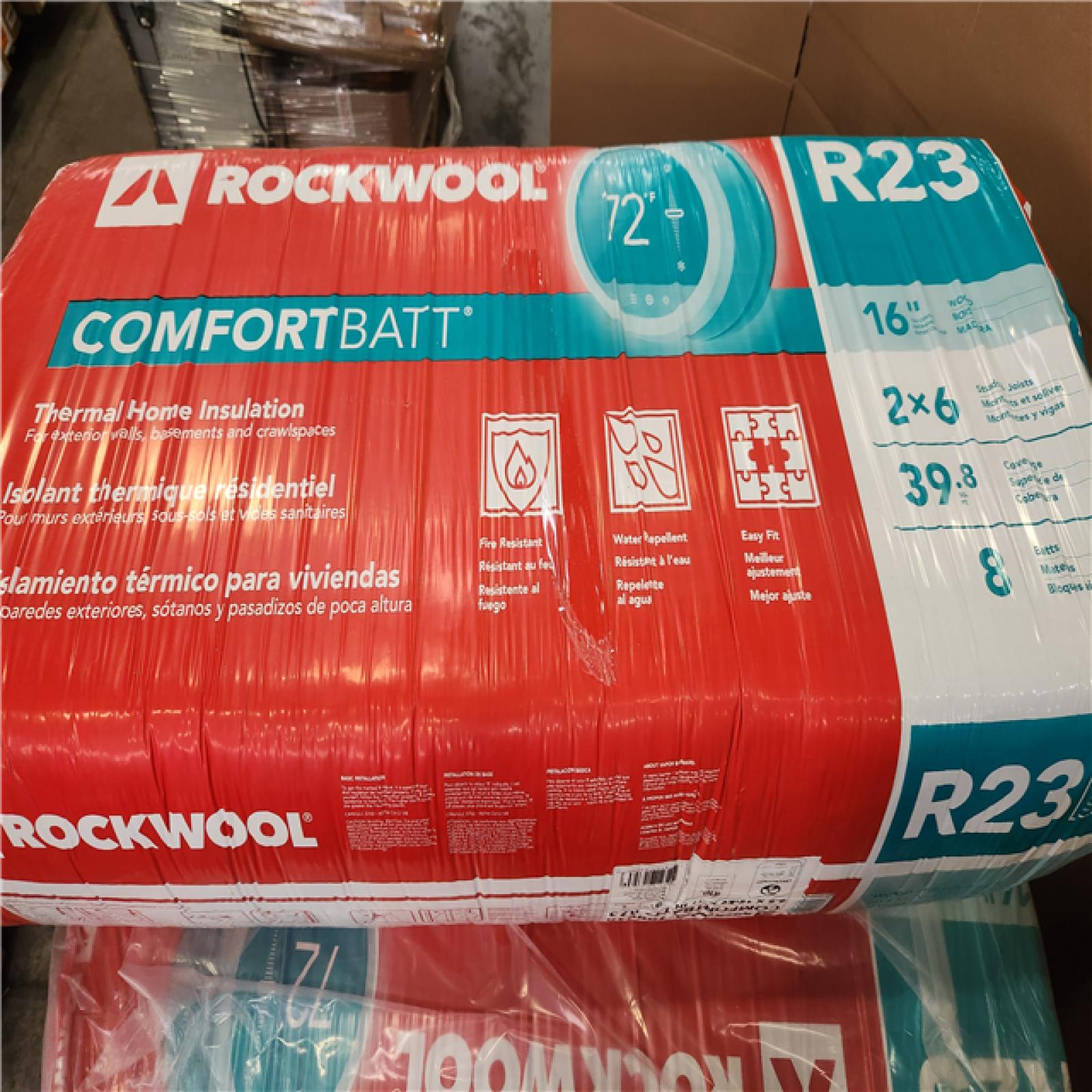 Phoenix NEW ROCKWOOL R-23 Comfortbatt 5-1/2 in. x 15 in. x 47 in. Fire Resistant Stone Wool Insulation Batt (199 sqft) (5-Bags)