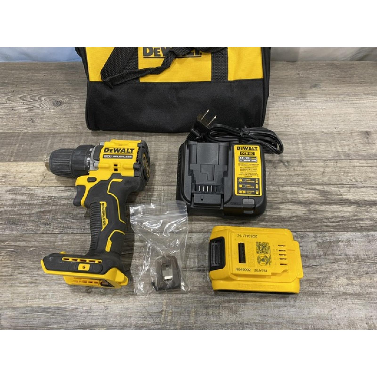 AS-IS DEWALT Atomic 20V Lithium-Ion Cordless Compact 1/2 in. Drill/Driver Kit