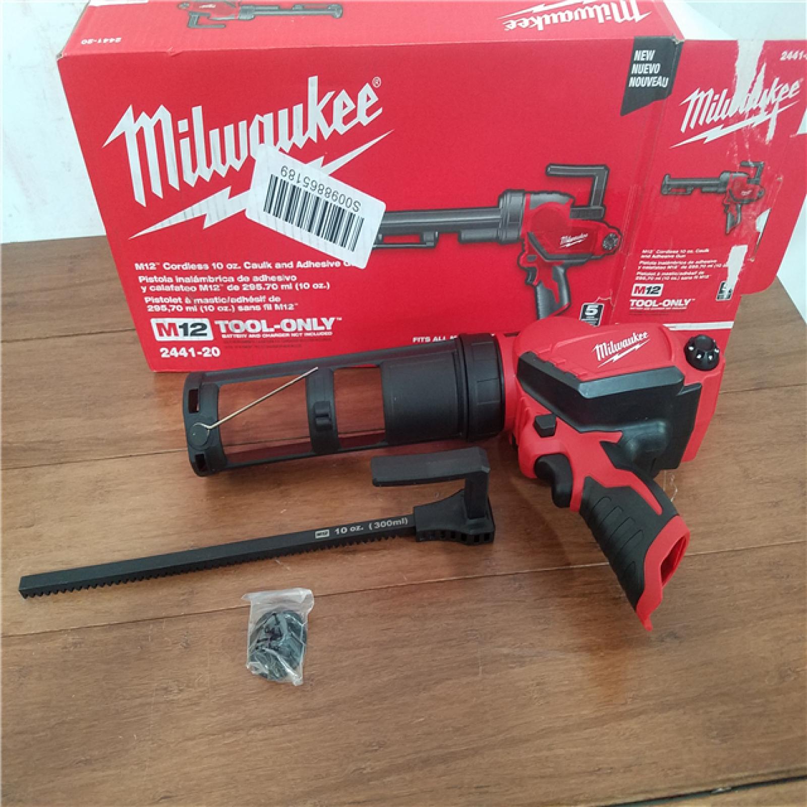 California NEW Milwaukee M12 Cordless 10 oz. Caulk & Adhesive Gun (Tool Only)
