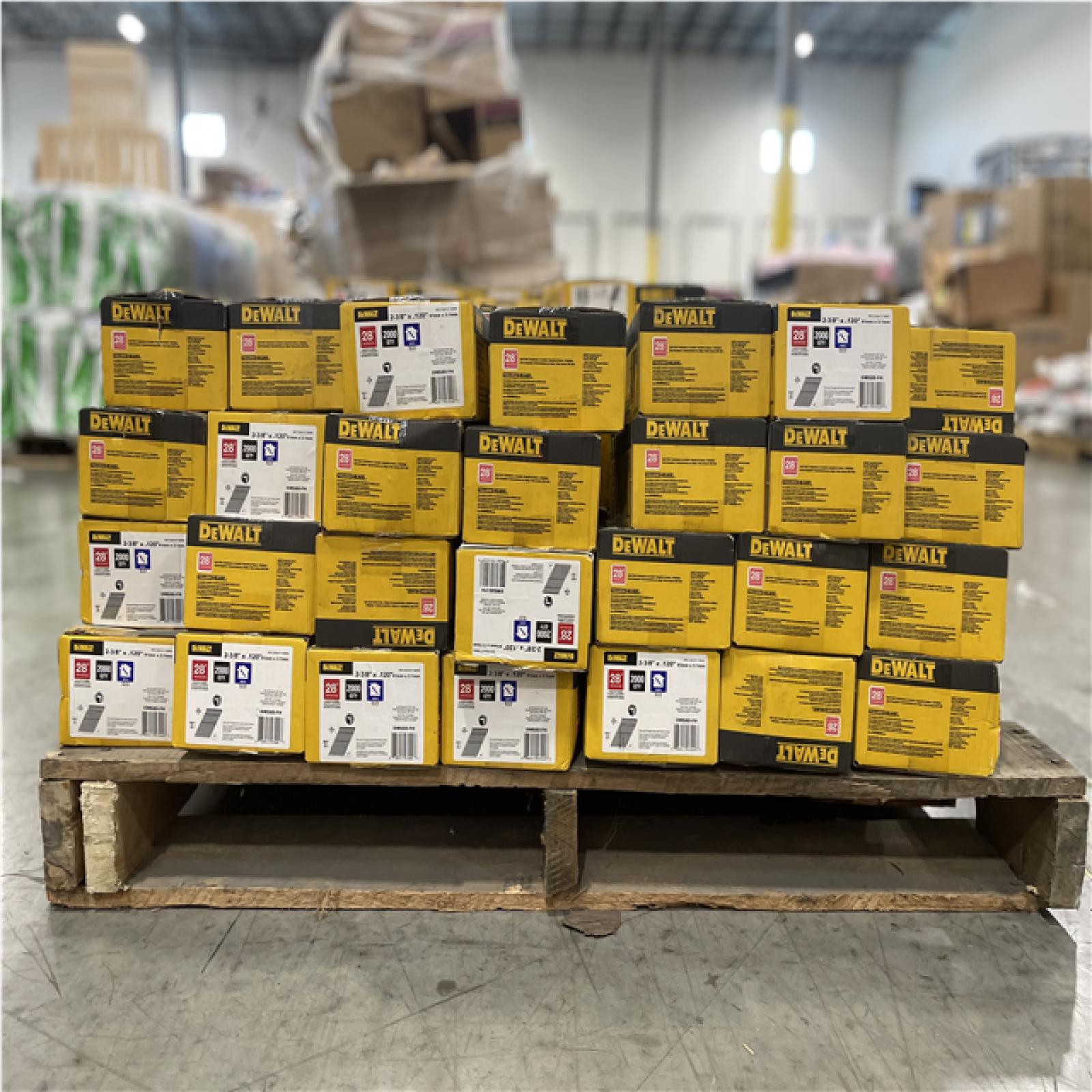 DALLAS LOCATION- AS-IS DEWALT 2-1/2 in. x 0.120-Gauge Bright Finish Framing Nails (2 000 per Box) (120 BOXES)