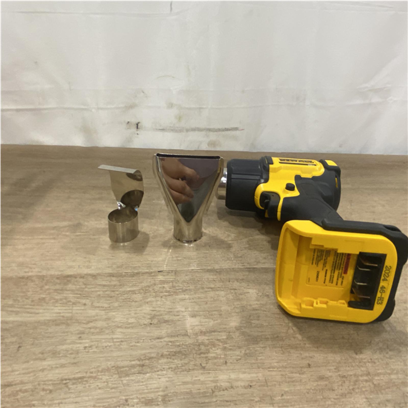 AS-IS DEWALT 20V MAX Cordless Compact Heat Gun with Flat and Hook Nozzle Attachments