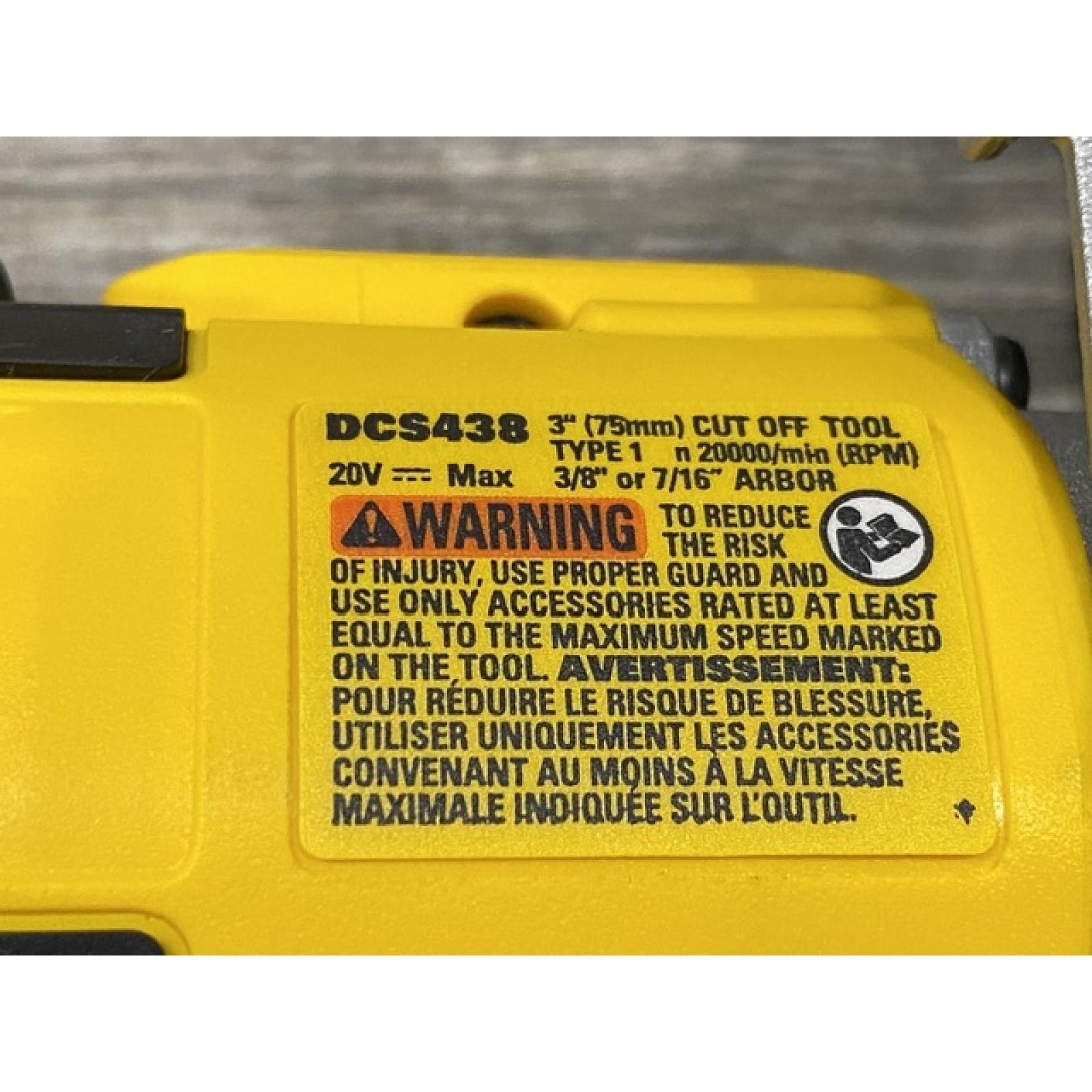 AS-IS DEWALT 20V XR Cordless 3 in. Cut-Off Tool (Tool Only)