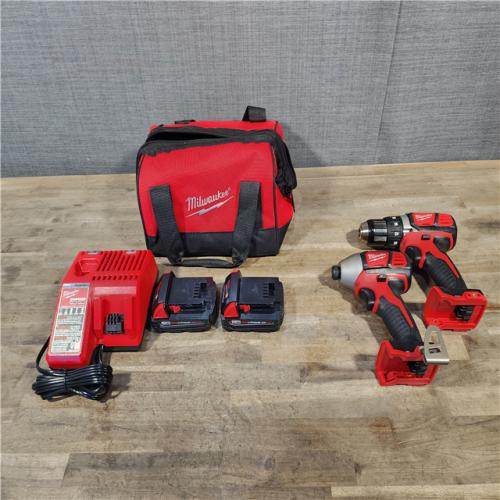 HOUSTON LOCATION - AS-IS Milwaukee 18V Cordless Brushed 2-Tool Drill/Driver and Impact Driver Kit