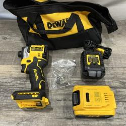 AS-IS DEWALT ATOMIC 20V MAX Lithium-Ion Cordless 1/4 in. Brushless Impact Driver Kit