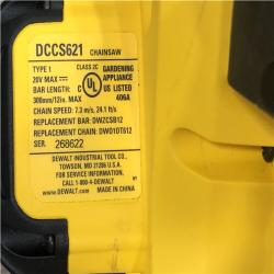 AS-IS DEWALT 20V MAX Compact 12 Brushless Cordless Chainsaw Kit