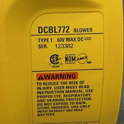 AS-IS DEWALT FLEXVOLT 60V MAX 125 MPH 600 CFM Brushless Cordless Battery Powered Blower Kit