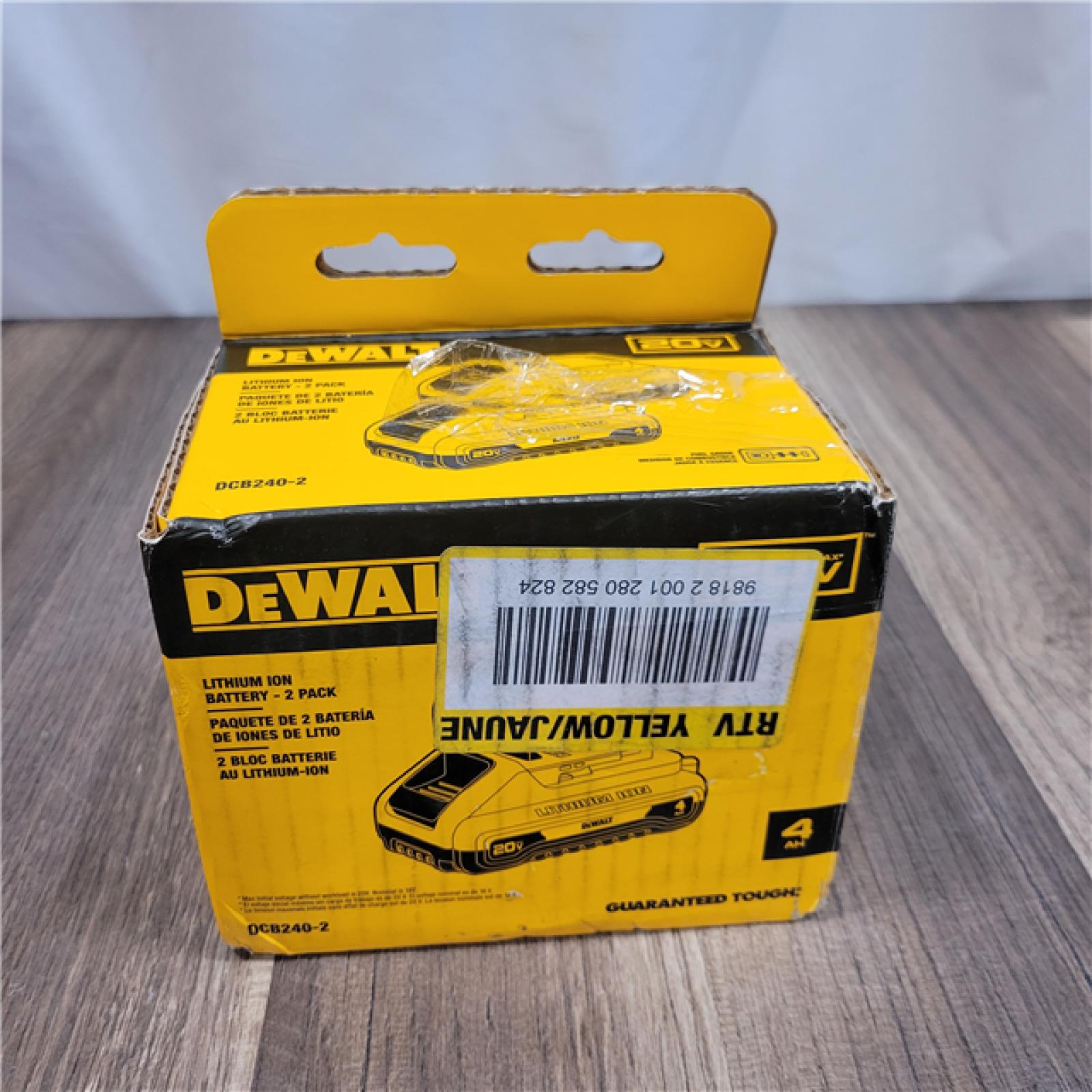 AS-IS Dewalt 20-Volt MAX Lithium-Ion 4.0 Ah Compact Battery Pack (2-Pack)
