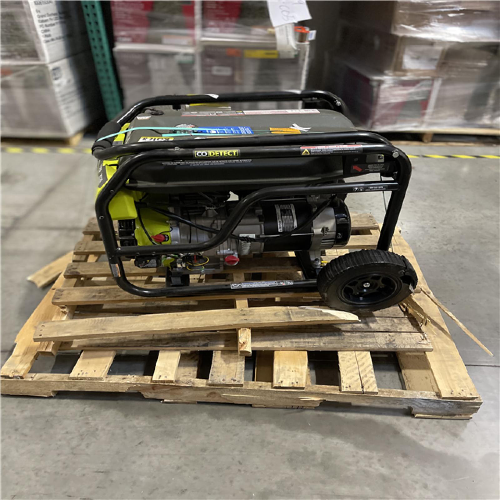 DALLAS LOCATION- AS-IS RYOBI 8125-Watt Gasoline Powered Portable Generator with CO Detect Shutdown Sensor