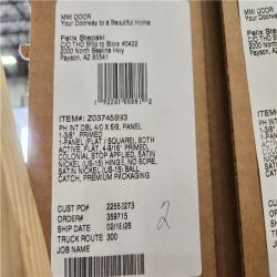 Phoenix NEW MMI DOOR Shaker Flat Panel 48 in. x 80 in. Both Active Solid Core Primed Composite Double Prehung French Door w/ 4-9/16 in. Jamb (SEALED)