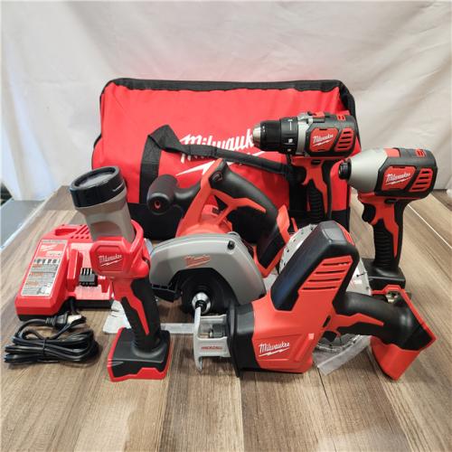 AS-IS- M18 18V Lithium-Ion Cordless Combo Kit (5-Tool) with (1) 3.0Ah and (1) 1.5Ah Battery  (1) Charger  (1) Tool Bag