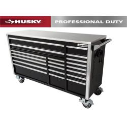 Phoenix NEW Husky Tool Storage 72 in. W x 25 in. D Professional Duty Black Mobile Workbench Cabinet with Stainless Steel Top (SEALED)