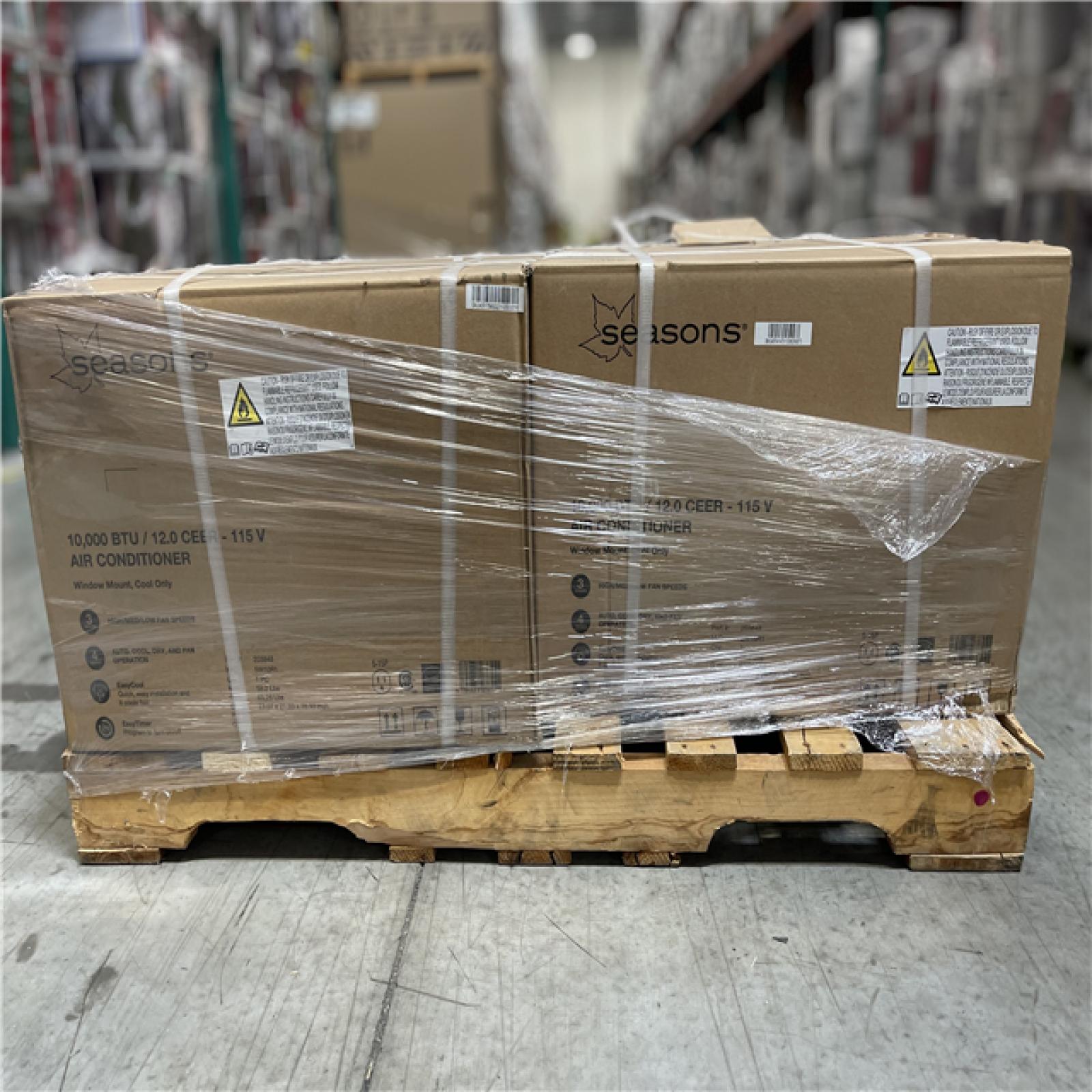DALLAS LOCATION - SEASONS 10 000BTU AIR CONDITIONER PALLET- (4 UNITS)