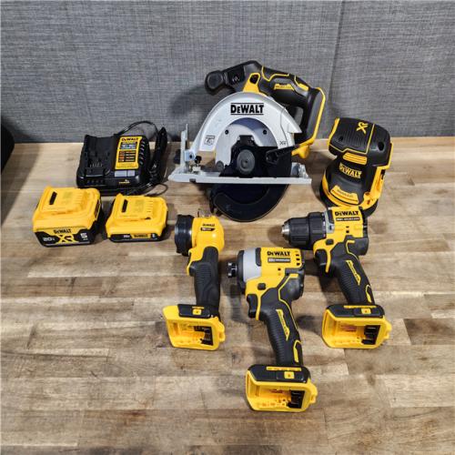 HOUSTON LOCATION - AS-IS DEWALT 20-Volt MAX Lithium-Ion Cordless 5-Tool Combo Kit with 2.0 Ah Battery, 5.0 Ah Battery and Charger