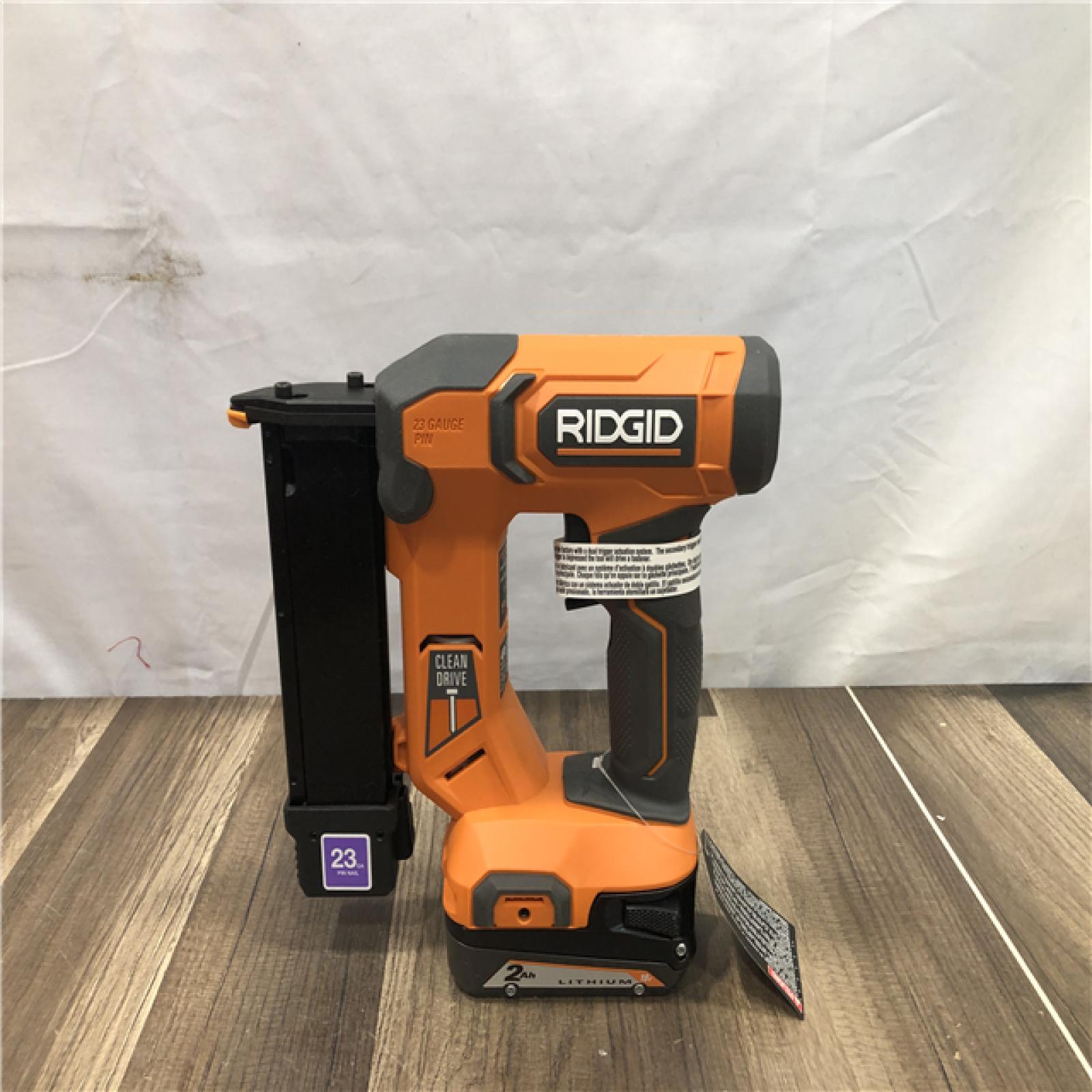 AS-IS RIDGID 18V Cordless 23 Gauge 1-3/8 in. Headless Pin Nailer Kit
