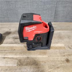 HOUSTON LOCATION - AS-IS Milwaukee Green 125 Ft. Cross Line and Plumb Points Laser Level Kit