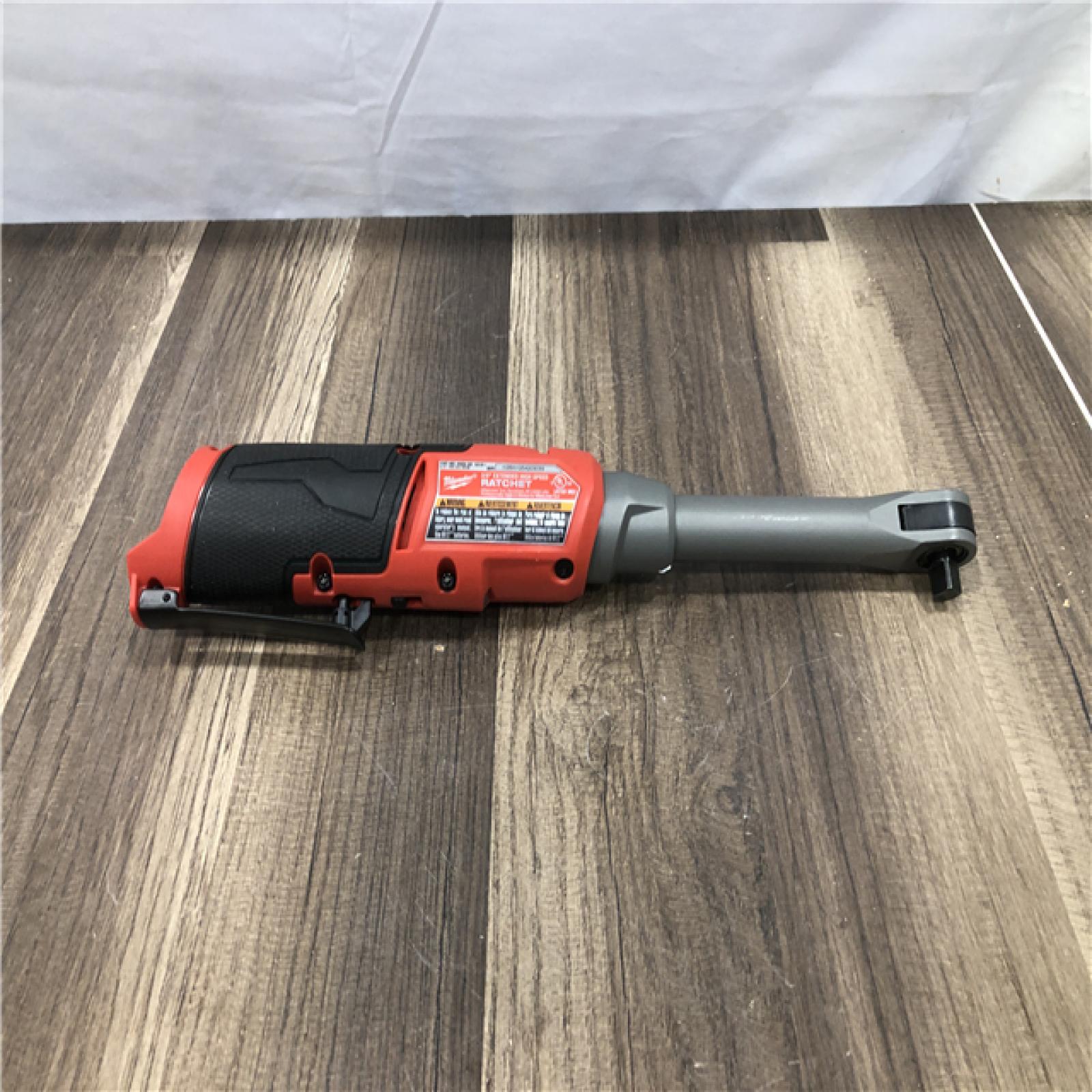 AS-IS Milwaukee  FUEL 12V Lithium-Ion Brushless Cordless 3/8 in. Extended Reach High Speed Ratchet (Tool Only)