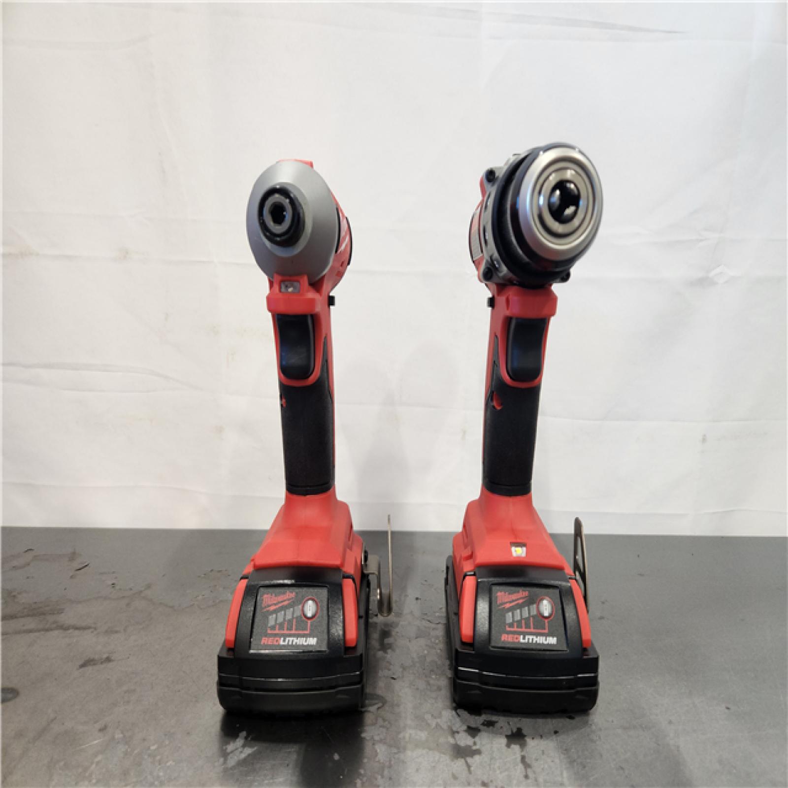 AS-IS- Milwaukee18V Lithium-Ion Brushless Cordless Compact Drill/Impact Combo Kit