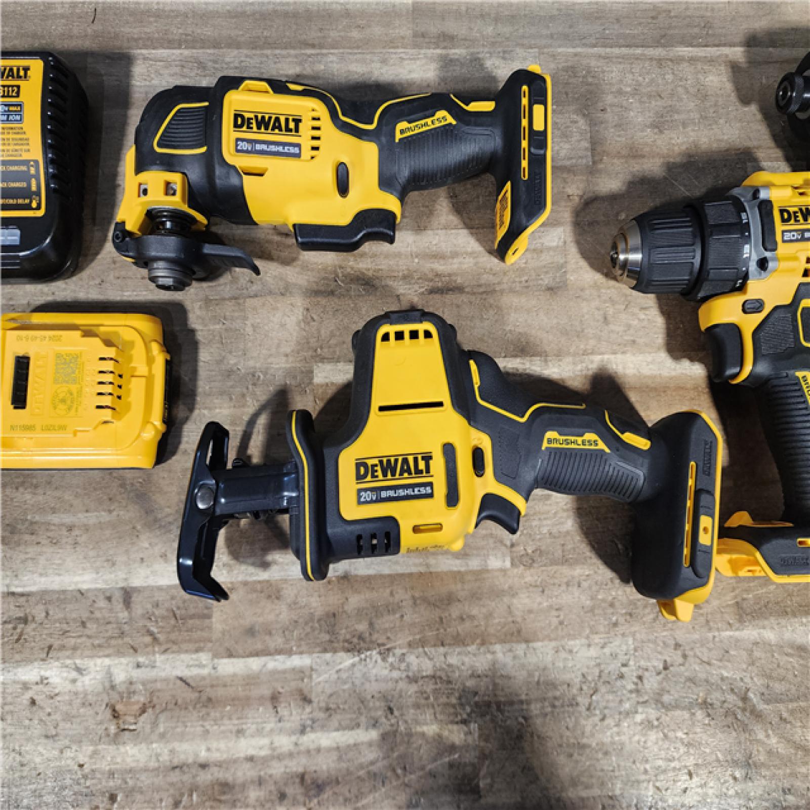 HOUSTON LOCATION - AS-IS DEWALT 4 TOOL COMBO KIT W/ (2) BATTERY & CHARGER