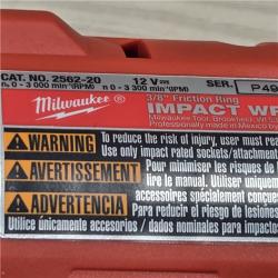 AS-IS Milwaukee M12 FUEL 12V Li-Ion Cordless Stubby 3/8 in. Impact Wrench Kit