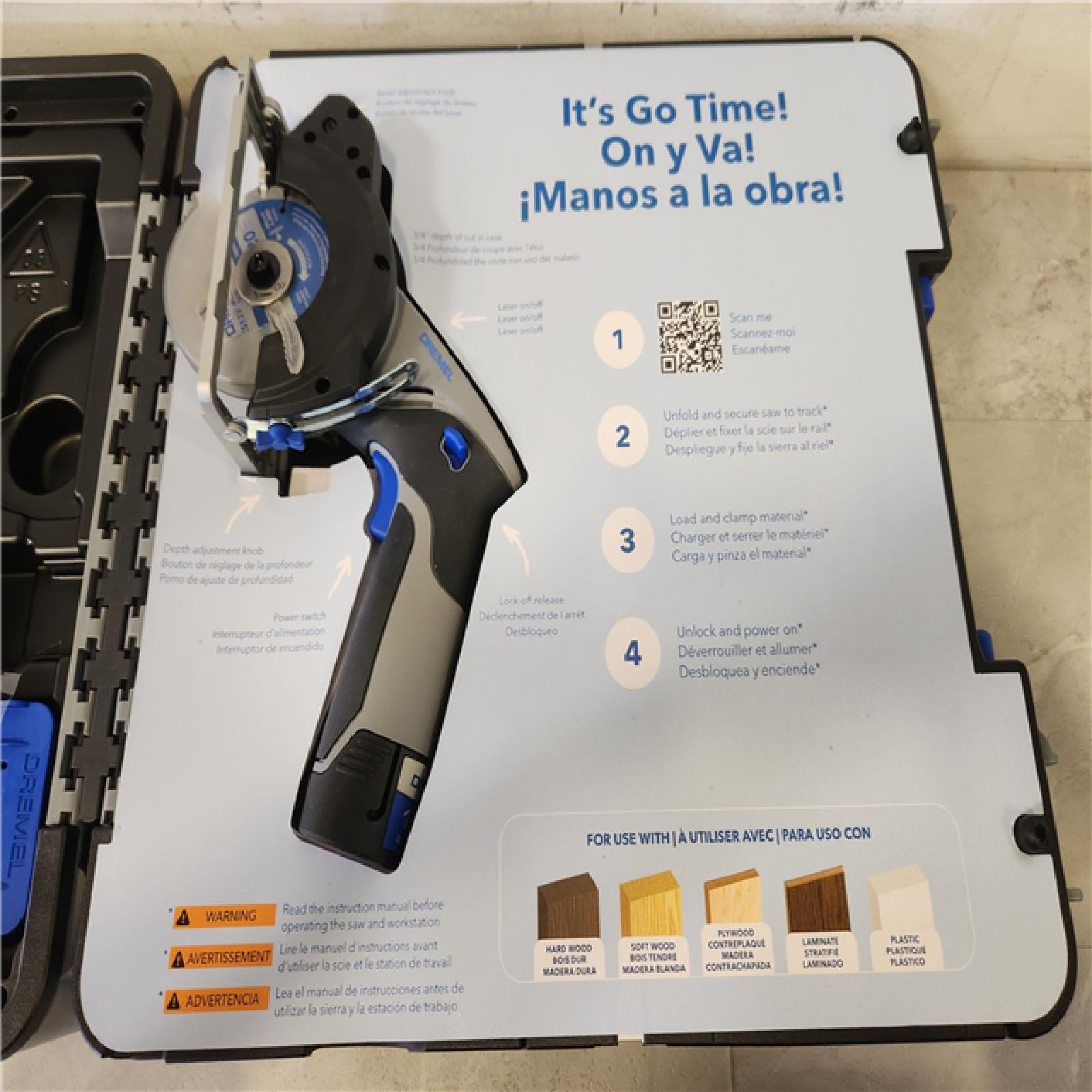 Phoenix NEW Dremel Blueprint Portable Saw Station with 12V Brushless Cordless Circular Saw and Multi-Purpose Cutting Case