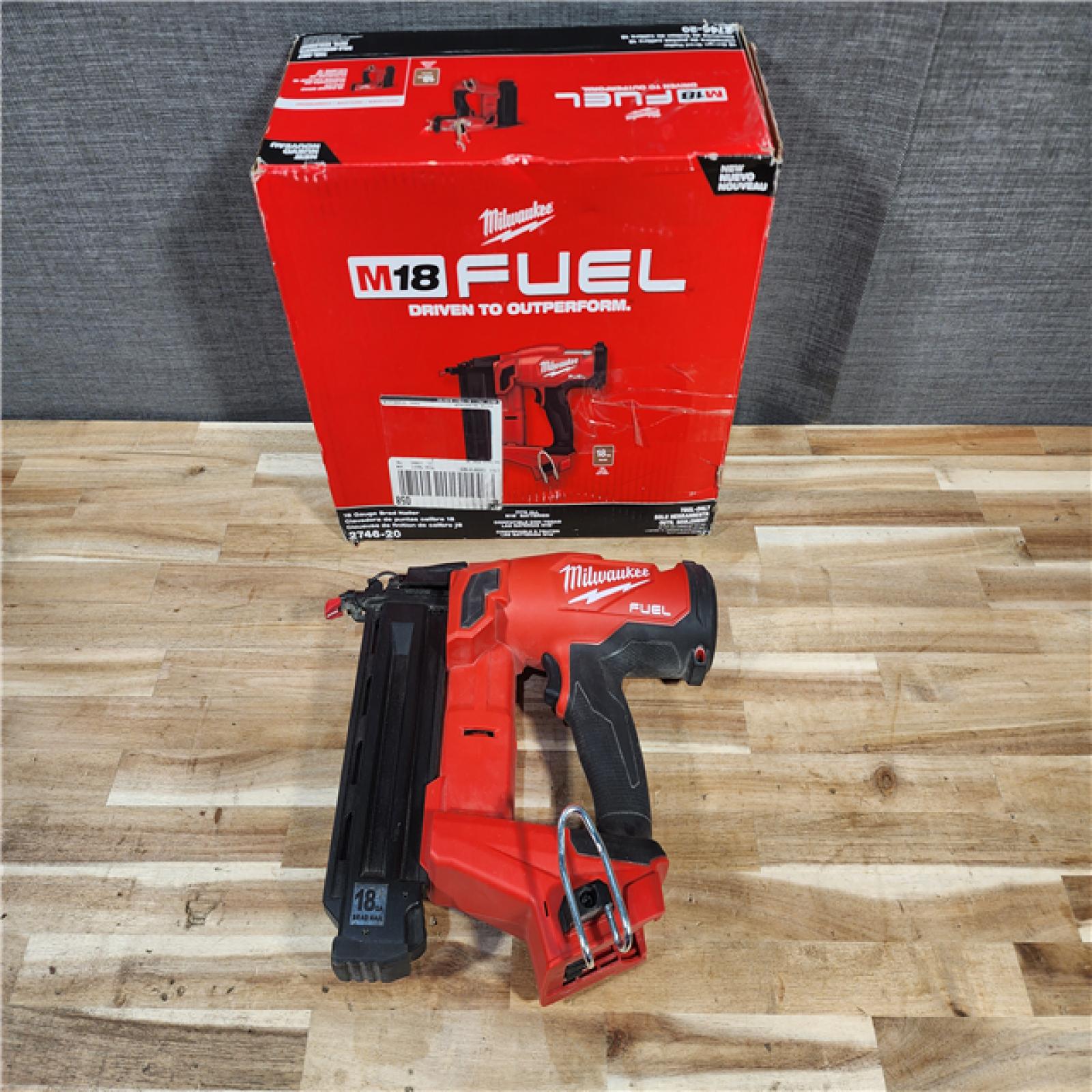 HOUSTON LOCATION - AS-IS Milwaukee  FUEL 18-Volt Lithium-Ion Brushless Cordless Gen II 18-Gauge Brad Nailer (Tool-Only)
