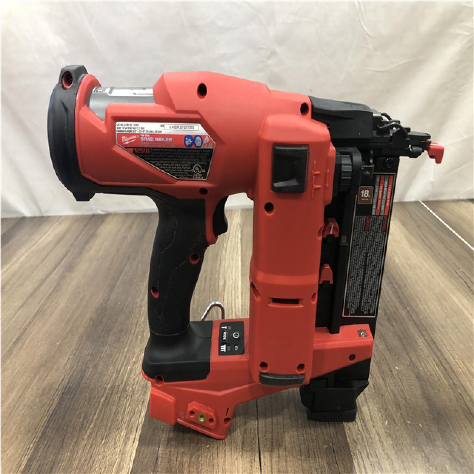 AS-IS Milwaukee FUEL 18-Volt Lithium-Ion Brushless Cordless Gen II 18-Gauge Brad Nailer (Tool-Only)