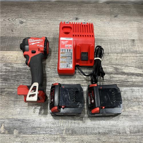 AS-IS Milwaukee FUEL 18V Lithium-Ion Brushless Cordless 1/4 in. Hex Impact Driver Kit