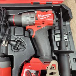 AS-IS MILWAUKEE M18 FUEL 18V Lithium-Ion Brushless Cordless Hammer Drill and Impact Driver Combo Kit (2-Tool) with 2 Batteries