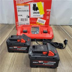 AS-IS  Milwaukee Kit with Two XC 8.0 Ah Battery and Dual Bay Rapid Charger