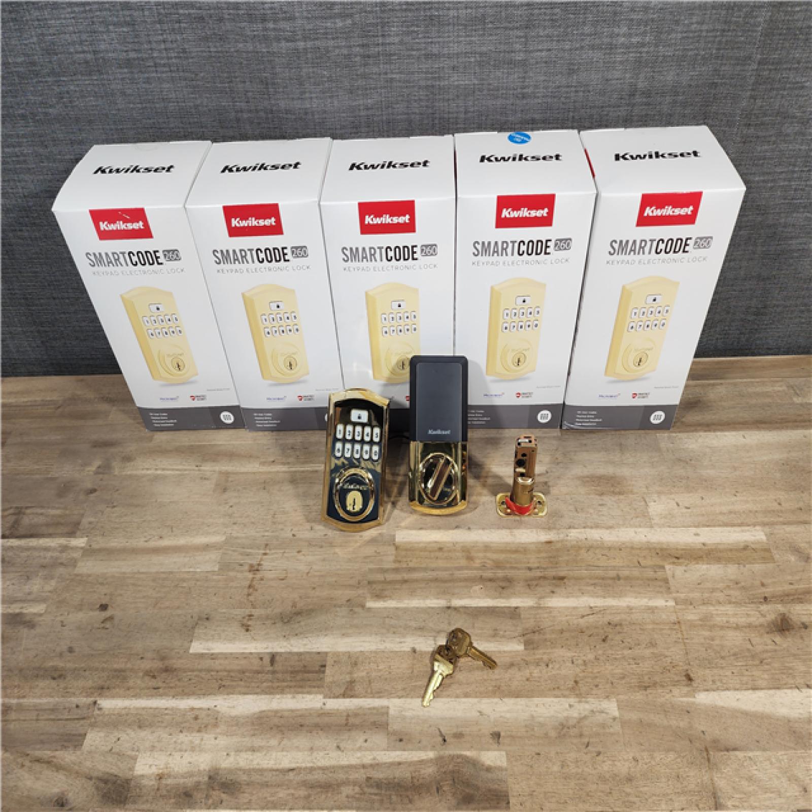 HOUSTON LOCATION - AS-IS KIWKSET SMARTCODE 260 KEYPAD ELECTRONIC LOCK (QTY - 6)