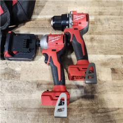 HOUSTON LOCATION - AS - IS Milwaukee 2 Tool Combo Kit W/ (2) Battery & Charger