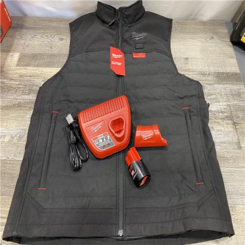 AS-IS Milwaukee Men's Large 12-Volt Lithium-Ion Cordless Axis Black Heated Vest Kit