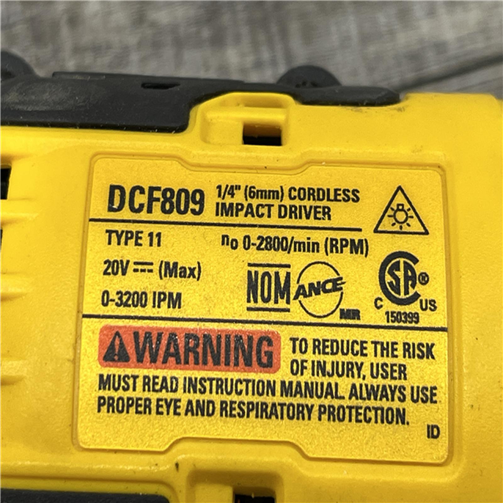 AS-IS DEWALT ATOMIC 20V MAX Cordless Brushless Compact 1/4 in. Impact Driver (Tool Only)