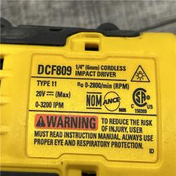 AS-IS DEWALT ATOMIC 20V MAX Cordless Brushless Compact 1/4 in. Impact Driver (Tool Only)