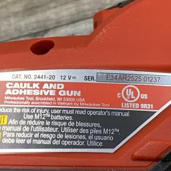 AS-IS Milwaukee 12V Lithium-Ion Cordless 10 oz. Adhesive and Caulk Gun (Tool-Only)