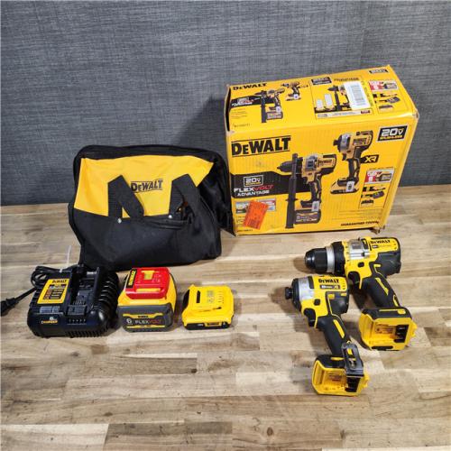 HOUSTON LOCATION - AS-IS DEWALT 20V MAX Cordless Brushless Hammer Drill/Driver 2 Tool Combo Kit with FLEXVOLT ADVANTAGE