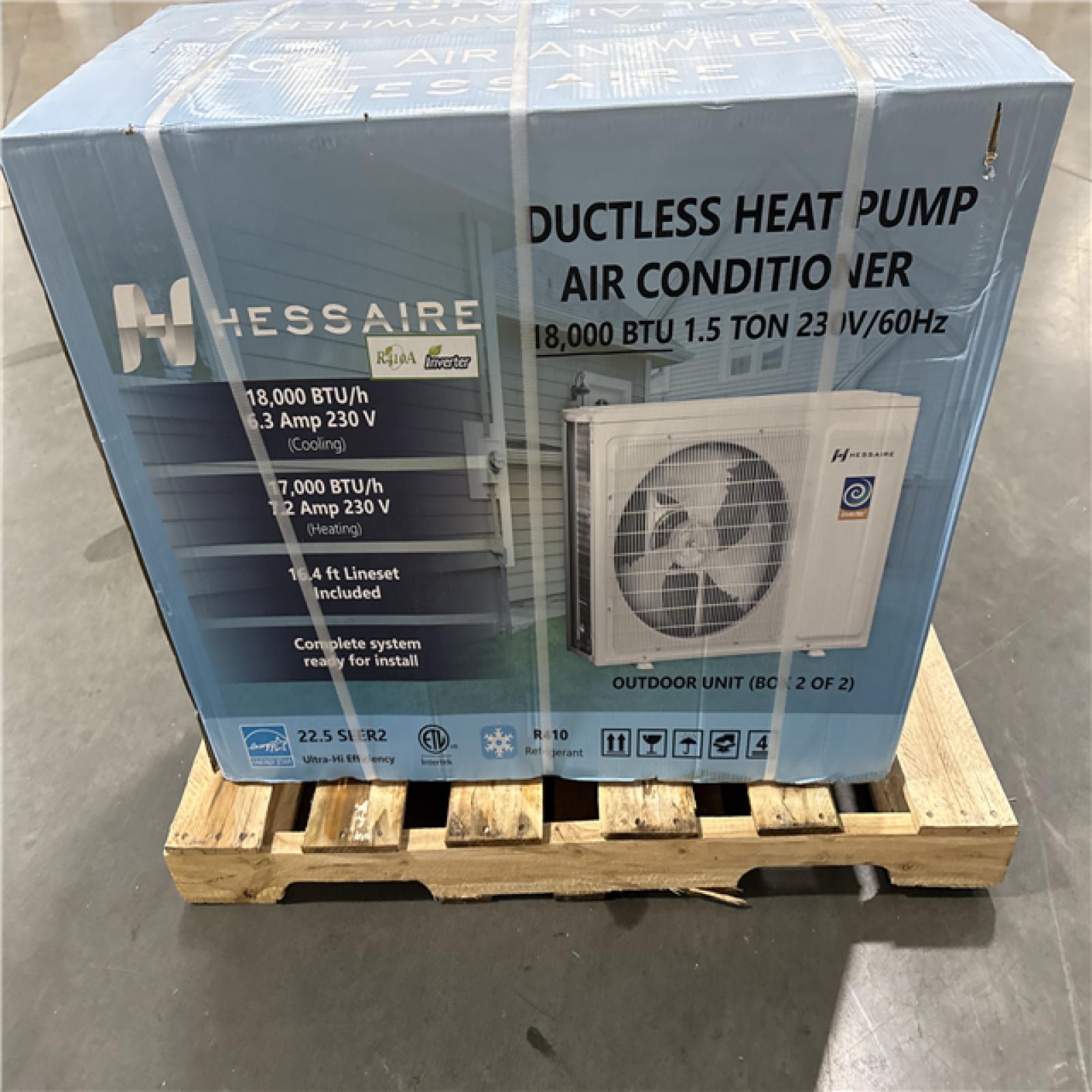 California AS-IS Hessaire Ductless AC Heat Pump (Damaged Boxes)