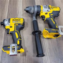 AS-IS DEWALT 20V MAX Cordless Brushless Hammer Drill/Driver 2 Tool Combo Kit with FLEXVOLT ADVANTAGE