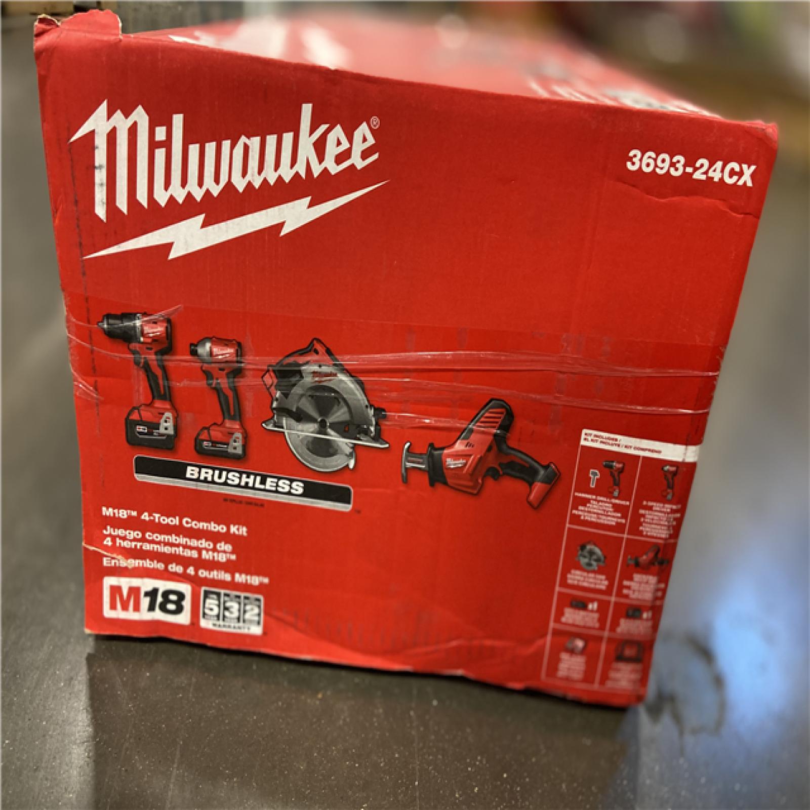 AS-IS Milwaukee M18 4 Tool Combo Kit