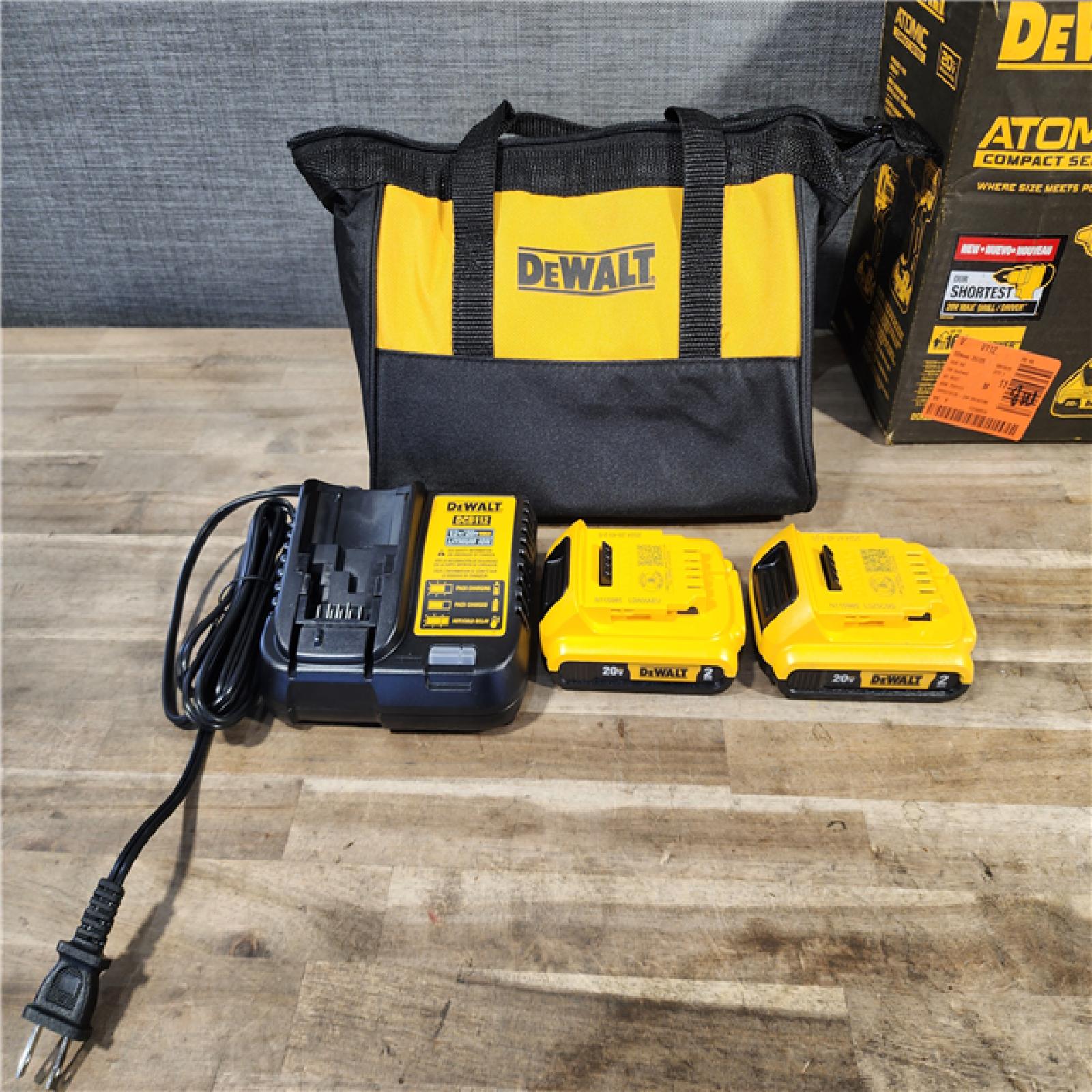 HOUSTON LOCATION - AS-IS Dewalt DCK225D2 20V MAX ATOMIC Compact Cordless Drill Driver and Impact Driver Combo Kit
