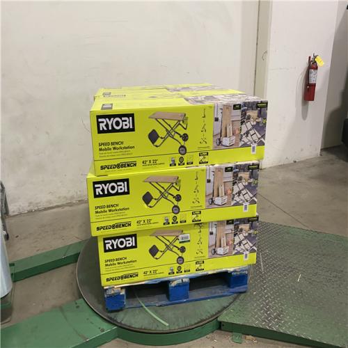 DALL AS LOCATION - NEW! RYOBI SPEED BENCH Mobile Workstation PALLET -(6 UNITS)