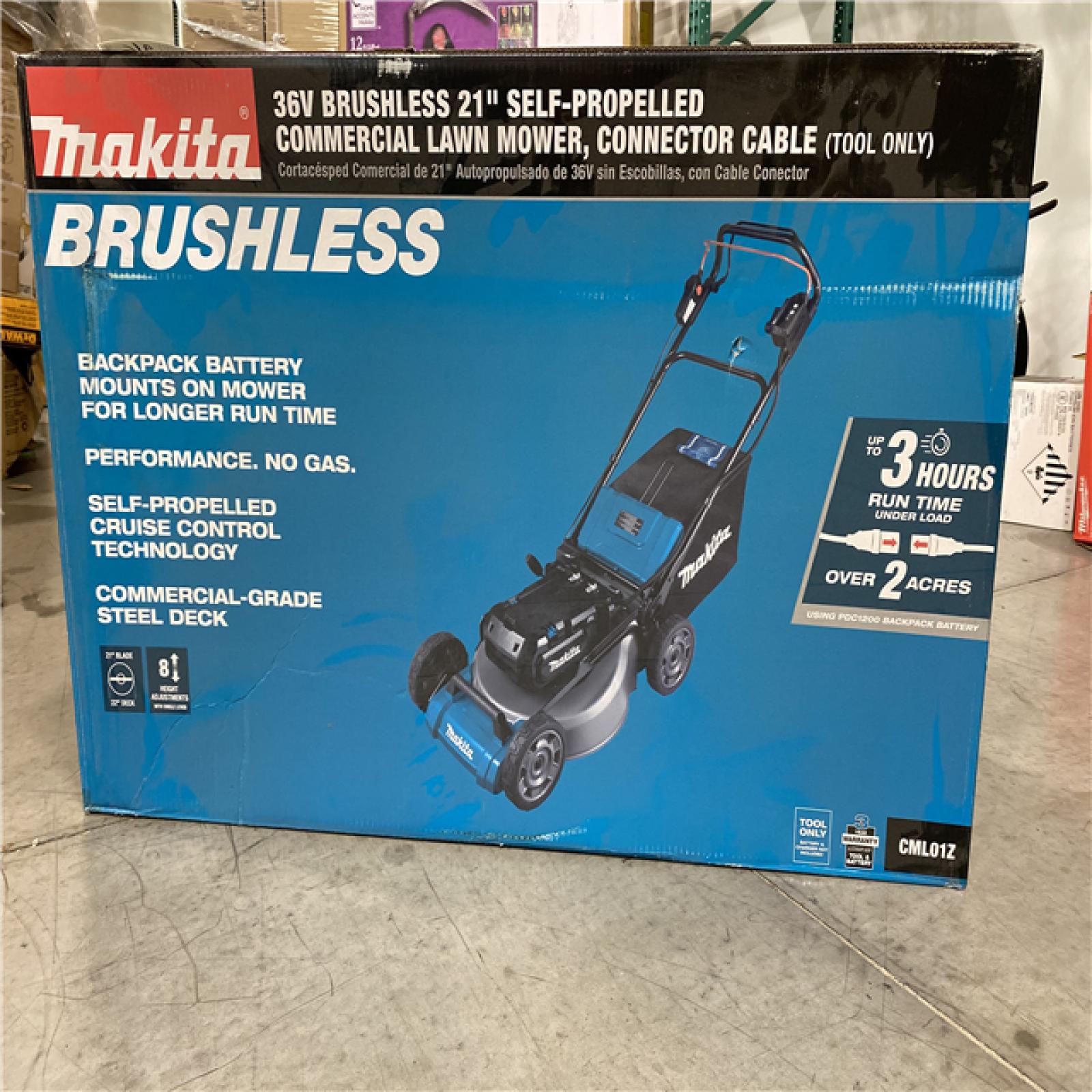 DALLAS LOCATION - Makita 21 in. 36V ConnectX Brushless Electric Walk Behind Commercial Self-Propelled Lawn Mower (Tool Only)