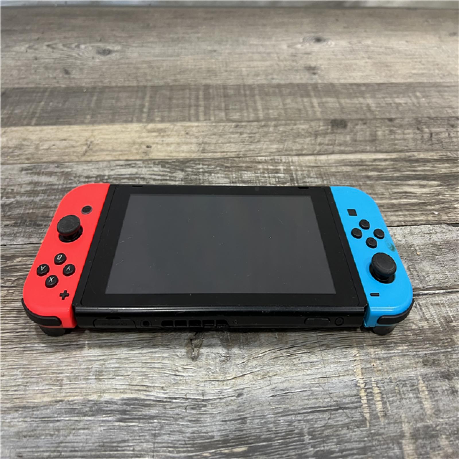 AS-IS Nintendo Switch with Neon Blue and Neon Red Joy-Con