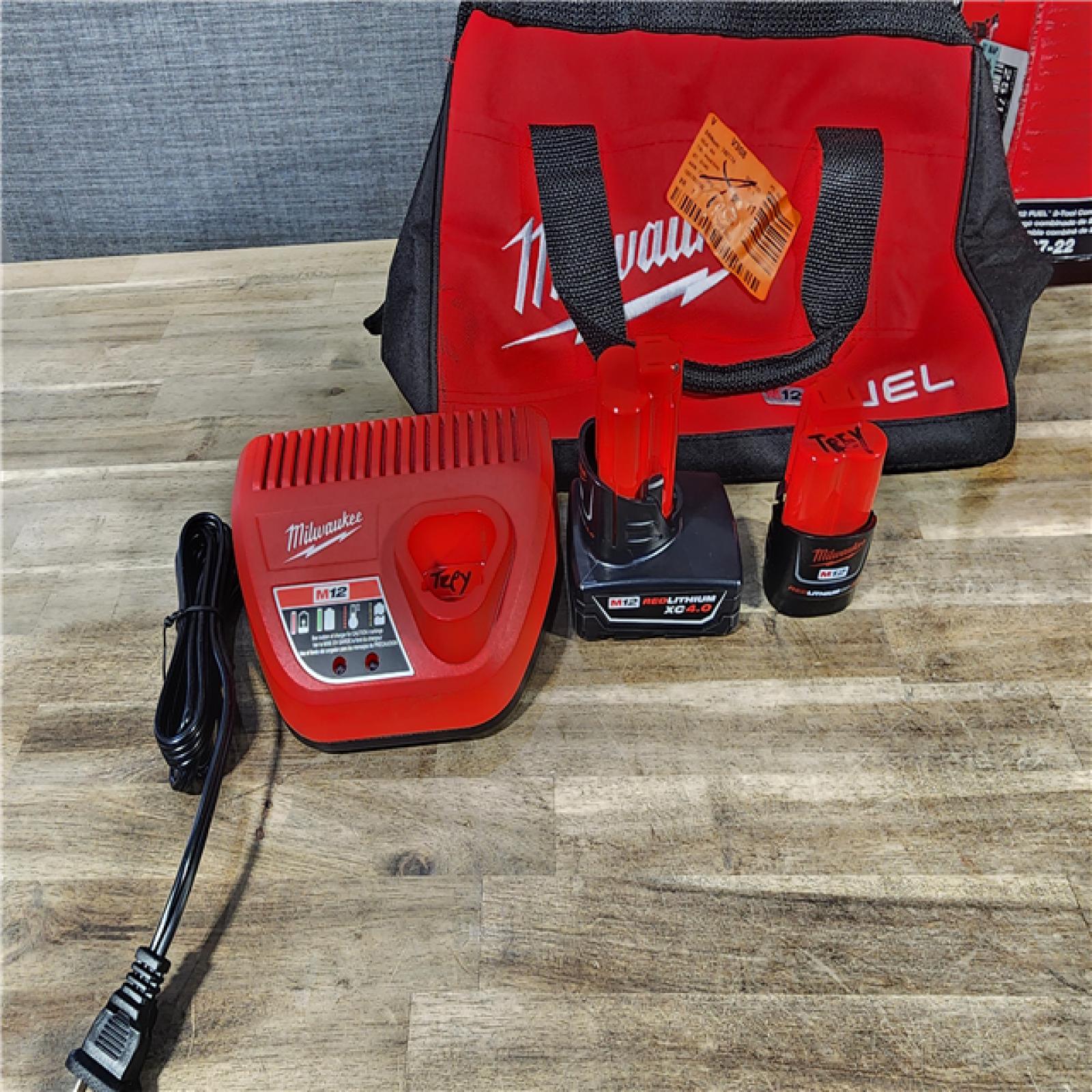 HOUSTON LOCATION - AS-IS Milwaukee 3497-22 12V Brushless Hammer Drill and Impact Driver Combo Kit